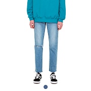 DAMAGE WASHED CUTTING JEANS