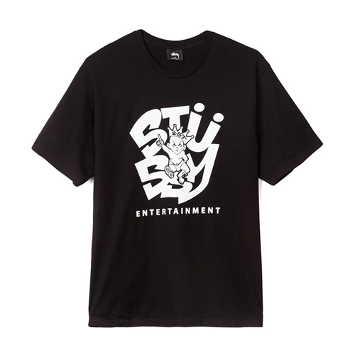 STUSSY ENT. TEE-BLK