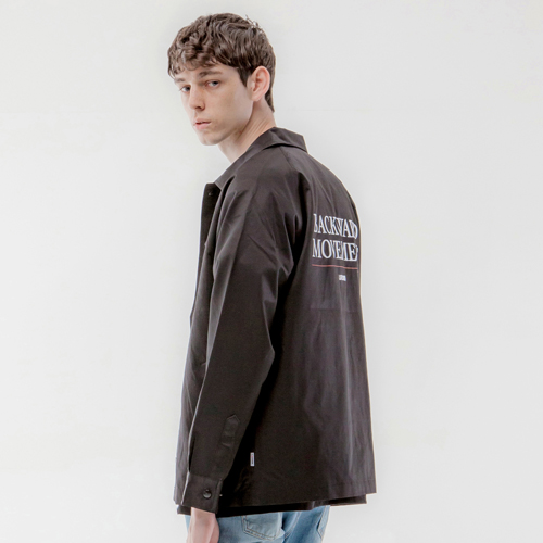 RAGLAN COACHES JACKET-BLACK