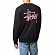 BASIC STUSSY CREW-BLK(PINK)
