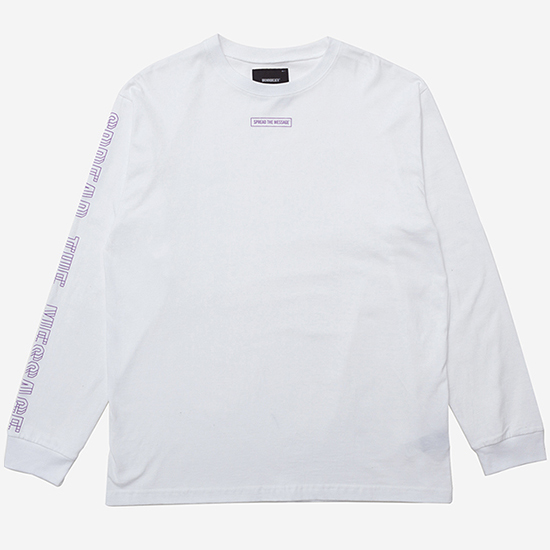 LIL SIGN LONGSLEEVE - WHITE (PURPLE)
