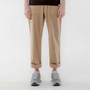 REVERSED TWILL FATIGUE PANTS-BEIGE