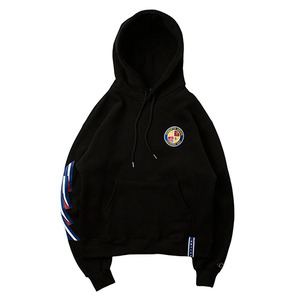 [ROMANTIC CROWN] CEREMONY TAPE WIDE HOODIE_BLACK