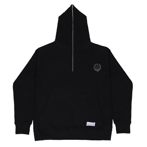 [ī 㿵 ]TRIPSHION AIRBALLOON HALF ZIPPER HOODIE - BLACK