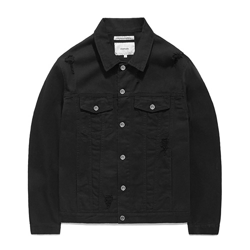 DAMAGED DENIM JACKET GS [BLACK]