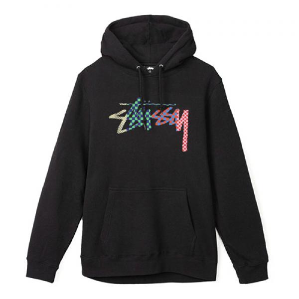 CHECKER STOCK HOOD-BLK