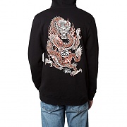 FIRE DRAGON ZIP HOOD-BLK
