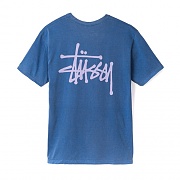 BASIC STUSSY PIG. DYED TEE-INDIGO
