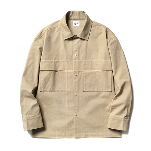 Fatigue Pocket Shirt Jacket Beige