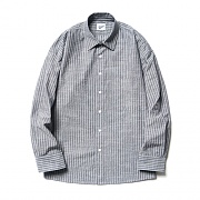 Ticking Stripe Shirts Dark Gray