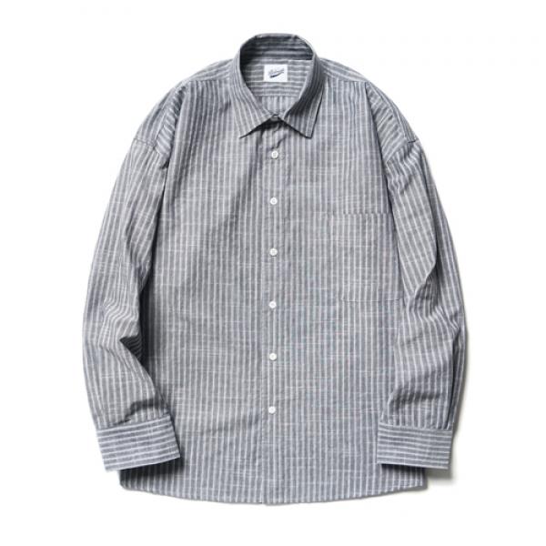 Ticking Stripe Shirts Dark Gray