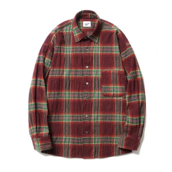 Plaid Check Shirts Burgundy