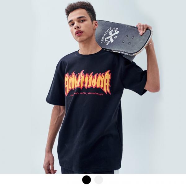 BURN PRINTING DECALCOMANIA T-SHIRTS