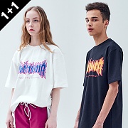 1+1 BURN PRINTING DECALCOMANIA T-SHIRTS