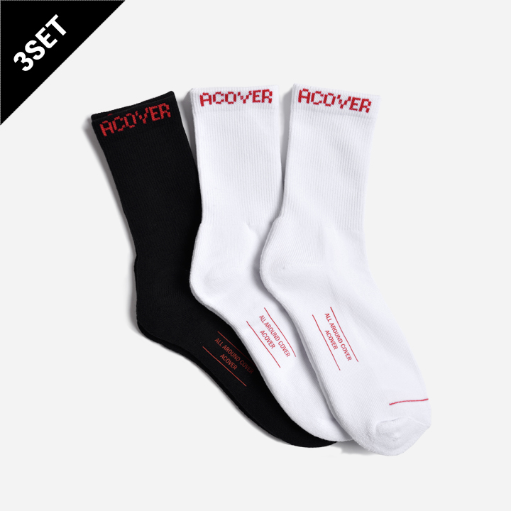 [3 SET]UNISEX BASIC ACOVER SOCKS