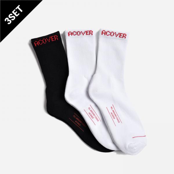[3 SET]UNISEX BASIC ACOVER SOCKS
