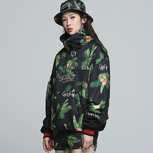 [ROMANTIC CROWN] TROPICAL ANORAK_BLACK
