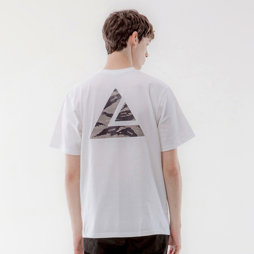 CAMO PYRAMID TEE-WHITE