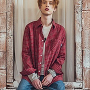 UNISEX Lush Check shirt-Red