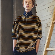 UNISEX Stripe Half Jip Up-Yellow
