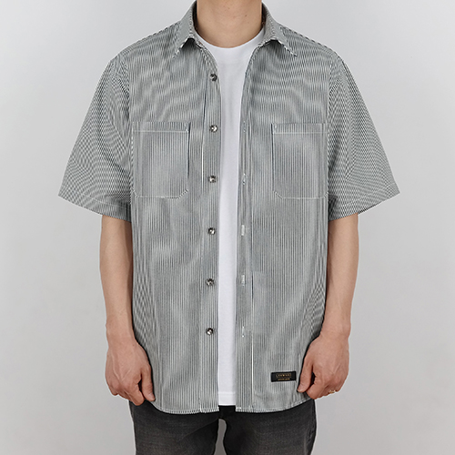 OVERSIZE STRIPE SHITY (NAVY)