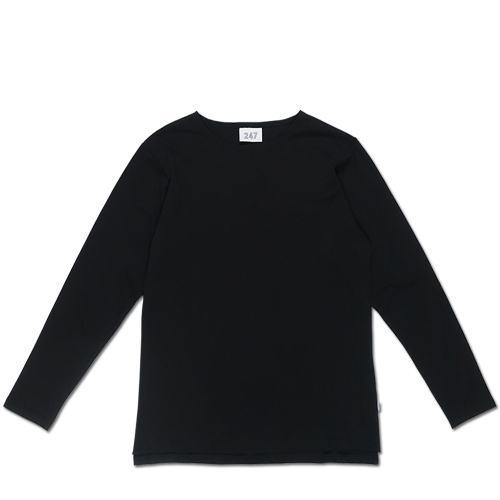 247SEOUL CREW NECK LONG SLEEVE TEE BLACK