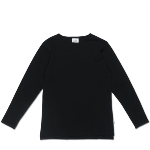 247SEOUL CREW NECK LONG SLEEVE TEE BLACK