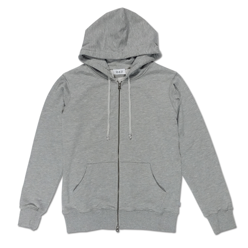 247SEOUL STANDARD LIGHTWEIGHT ZIP-UP HOODIE GREY