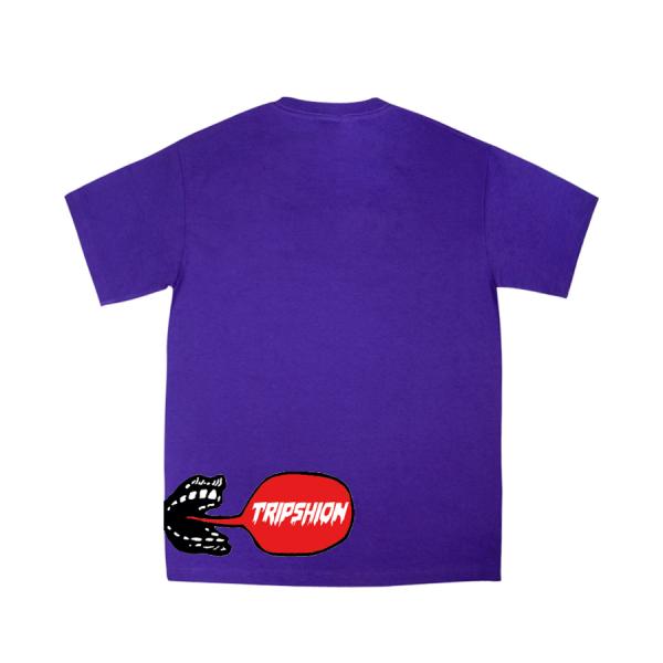 TRIPSHION DRUG PIZZA T-SHIRTS - PURPLE