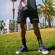 BASIC LOGO FRONT POCKET SHORTS - BLACK