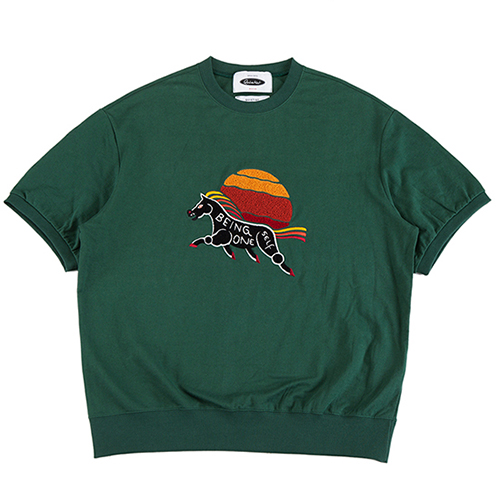 HORSE 2/1 JERSEY SWEAT-GREEN