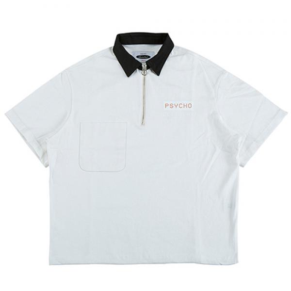 COLOR-BLOCK 2/1 ZIP-UP PK-WHITE