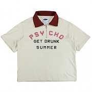 PSYCHO 2/1 ZIP-UP HI-NECK JERSEY-IVORY
