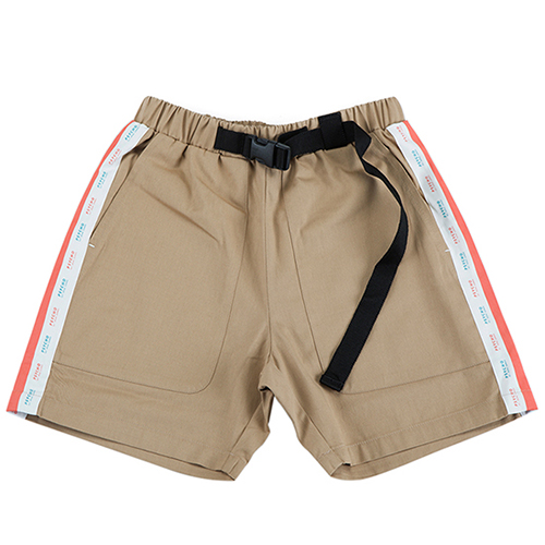 COTTON 2/1 TAPE BANDING PANTS-BEIGE
