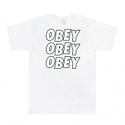 (163081489)OBEY JUMBLE LO - FI TEE-WHT