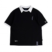 [ROMANTIC CROWN] DAY OFF COLLAR T SHIRTS_NAVY