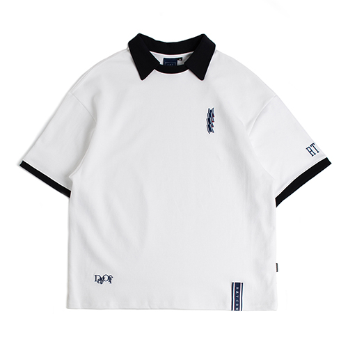 [ROMANTIC CROWN] DAY OFF COLLAR T SHIRTS_WHITE
