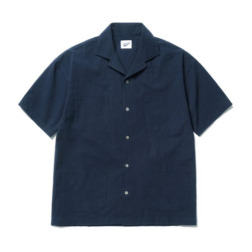 4pocket Open Collar Shirts Navy