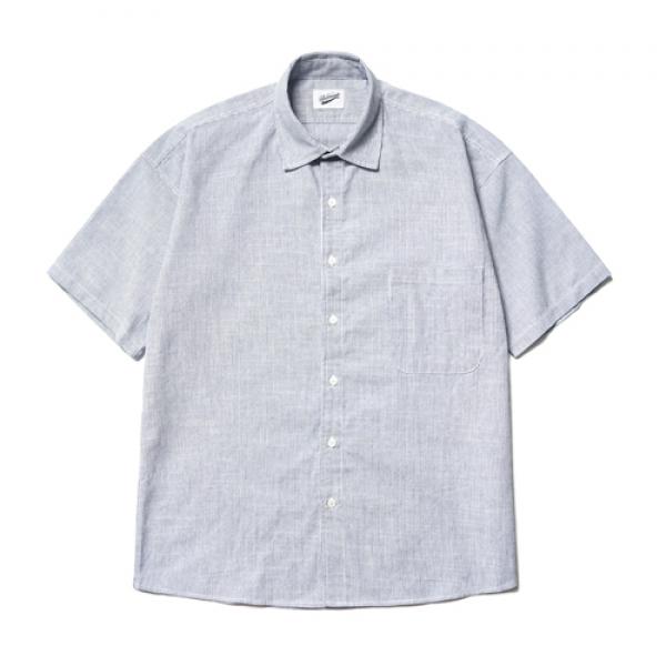 Hair Line Stripe 1/2 Shirts Sky