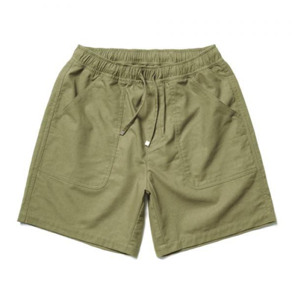 Linen Half Pants Khaki