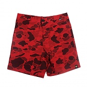 Multi-color camo pants red