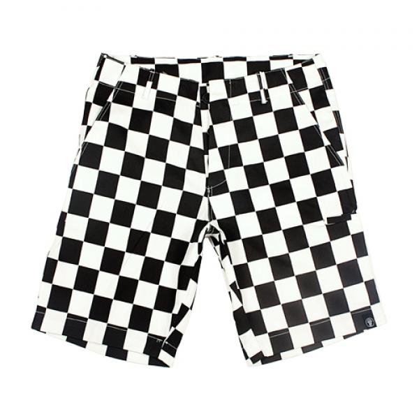 Dobi check pants black