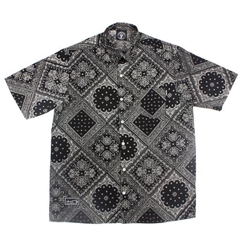 Brown Paisley shirt black