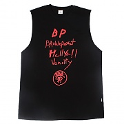 Hellya lettering sleeveless black