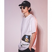 Car Print T-Shirt White
