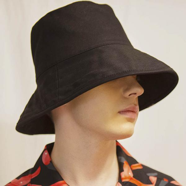 UNISEX OVER BUCKET HAT[BLACK]
