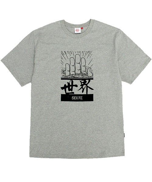 WORLD FINGER TEE_GRAY