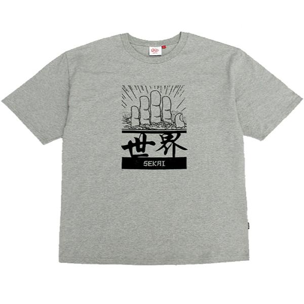 WORLD FINGER TEE_GRAY