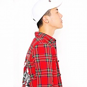 SKULL OF MISCREANT PRINTING FLANNEL SHIRT TARTAN CHECK