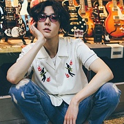 SOUVENIR OPEN NECK SHIRT CREAM